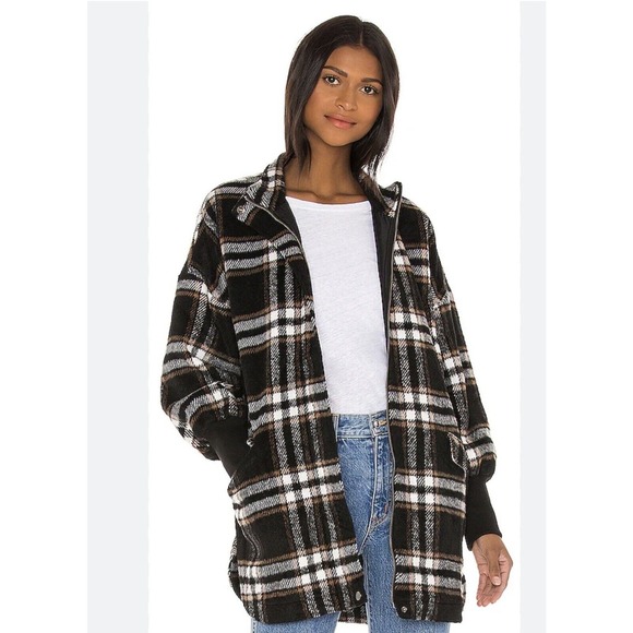 Steve Madden Jackets & Blazers - Steve Madden Oversized Comfy Black Plaid Coat NWT Size L